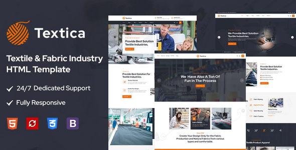 Textica – Textile & Fabric Trade HTML Template