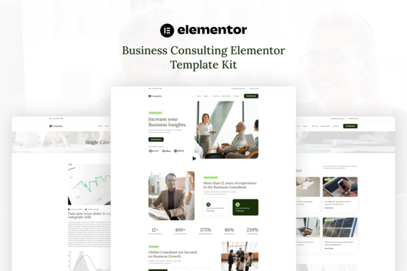 Consultry – Change Consulting Elementor Template Bundle