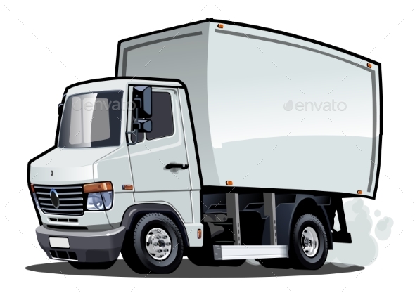 Cartoon Supply Cargo Truck