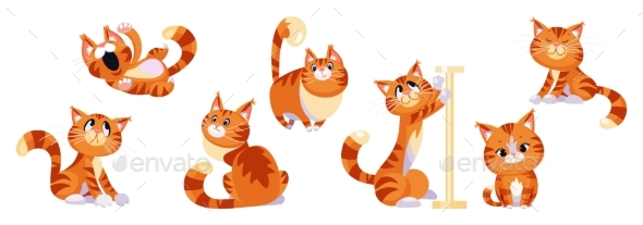 Vector Ginger Sketch Cat