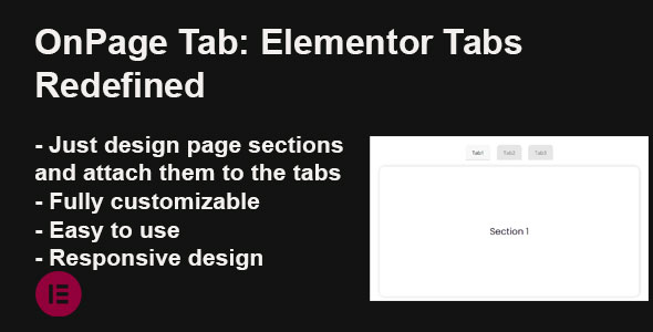 OnPageTab | Flip Elementor Sections into Tabs