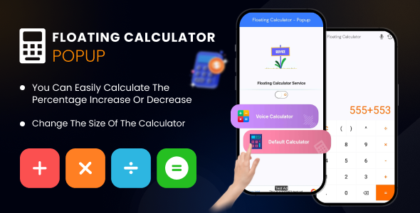 Calculator – Floating Widget – Pop-up Calculator – Utility Floating Calculator