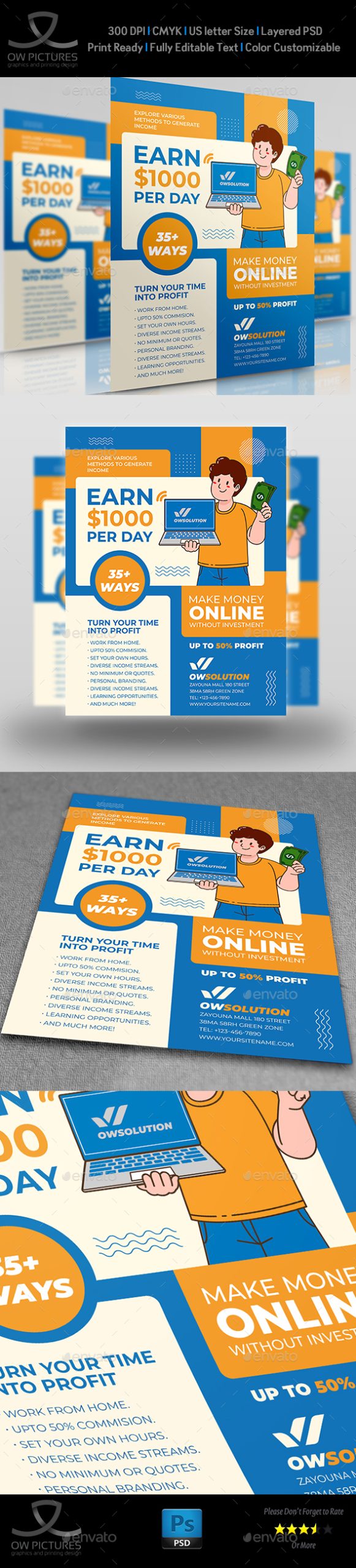 Assemble Cash On-line Flyer Template Vol.2