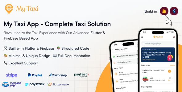 MyTaxi – Flutter Complete Taxi app | Complete Taxi Reserving Answer