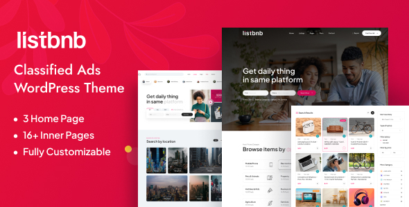 Listbnb – Labeled Advertisements WordPress Theme