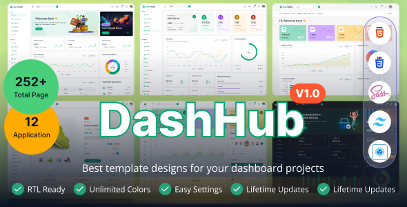 DashHub – Tailwind CSS Admin Dashboard Template