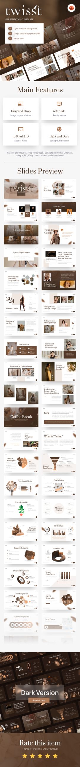 Twisst Vogue Powerpoint Template