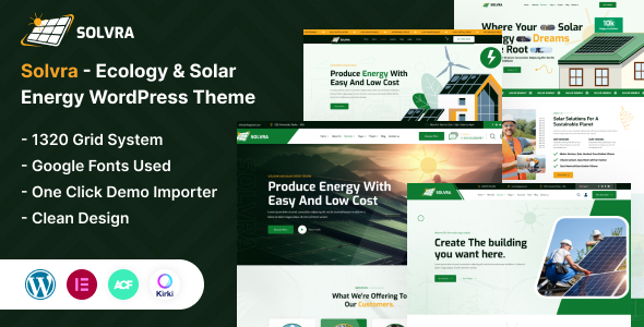 Solvra – Ecology & Picture voltaic Vitality WordPress Theme