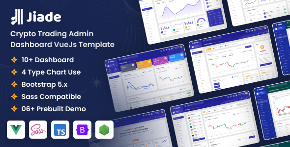 Jiade – VueJs Crypto Buying and selling Admin Dashboard Template