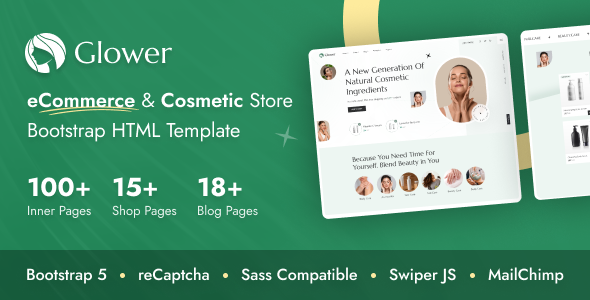 Glower – Store & eCommerce Bootstrap HTML Template