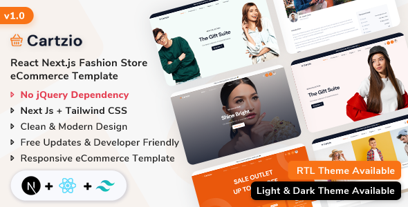 Cartzio – React Subsequent.js eCommerce Template