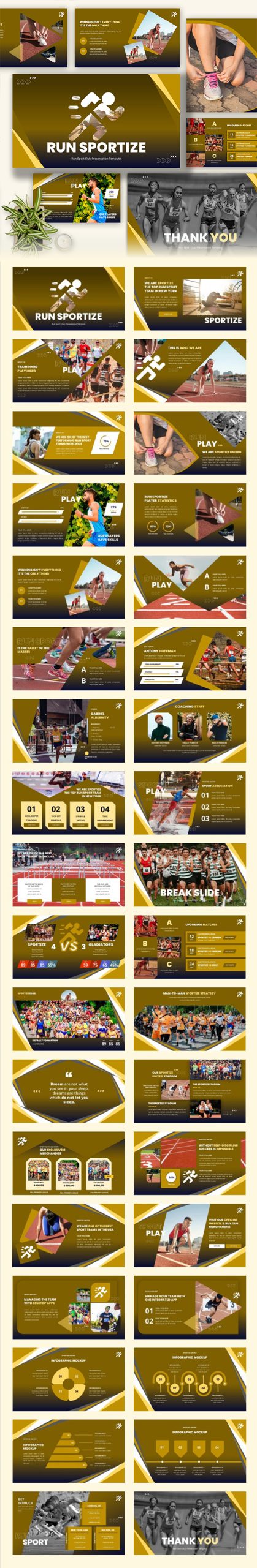 Journey Sportize – Working Match PowerPoint Template