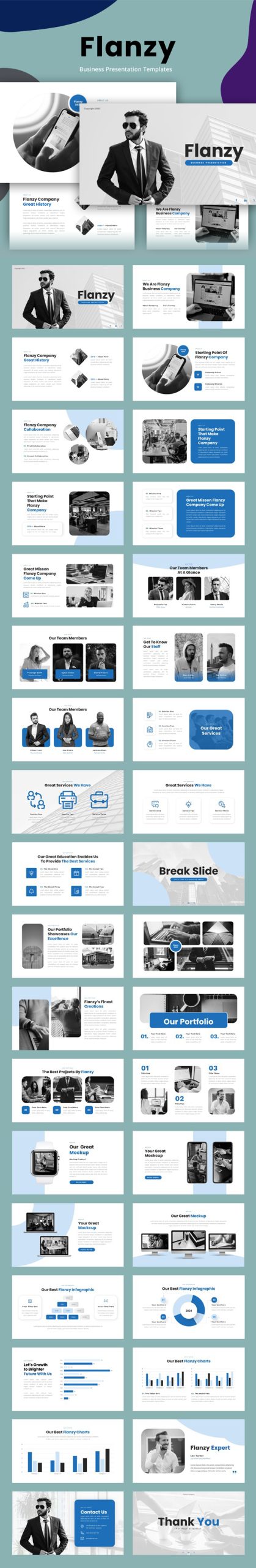 Flanzy – Present Alternate Keynote Template