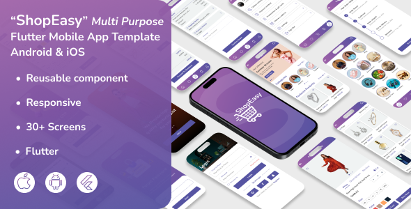 ShopEasy – A Multipurpose Ecommerce Procuring cart | Flutter Template Android & iOS