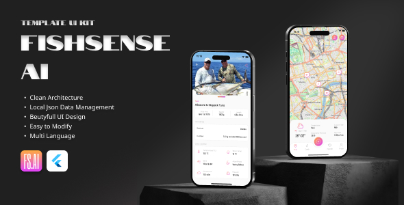 Flutter Fishsense AI UI Template – Normal & Multi-language