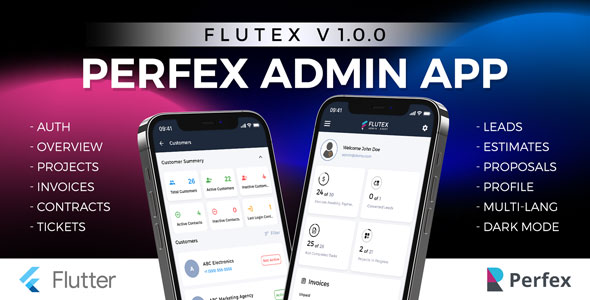 Flutex – Perfex Admin / Staff Cell App