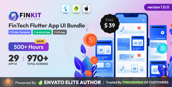 FinKit – FinTech Flutter App UI Bundle