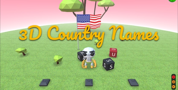 3D Nation Names – Execrable Platform Puzzle Recreation