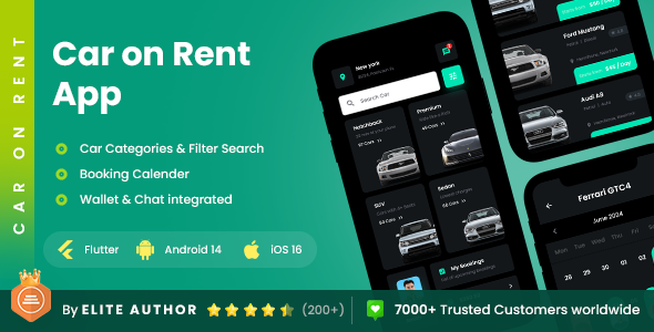 2 App Template | Apartment Vehicle Reserving App | Self Driving Apartment Vehicle | Hire  a Vehicle App | Vehicle on Hire