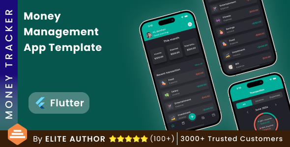 Cash Administration App Template in Flutter | Finance App Template in Flutter | MoneyTracker