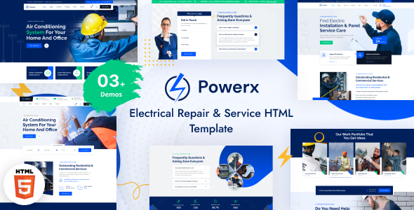 Powerx- Electrical Restore & Service HTML Template