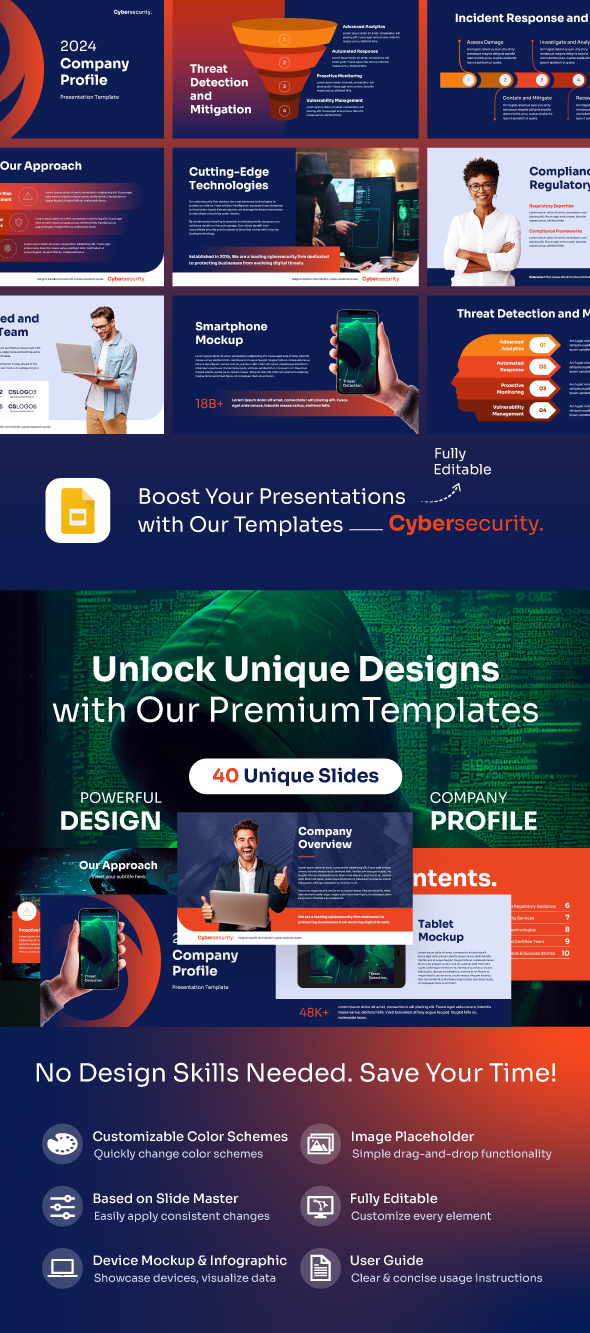 Cybersecurity – Firm Profile Pitch Deck Google Slides Template