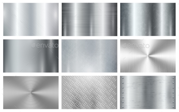 Silver Steel Textures Chrome or Iron