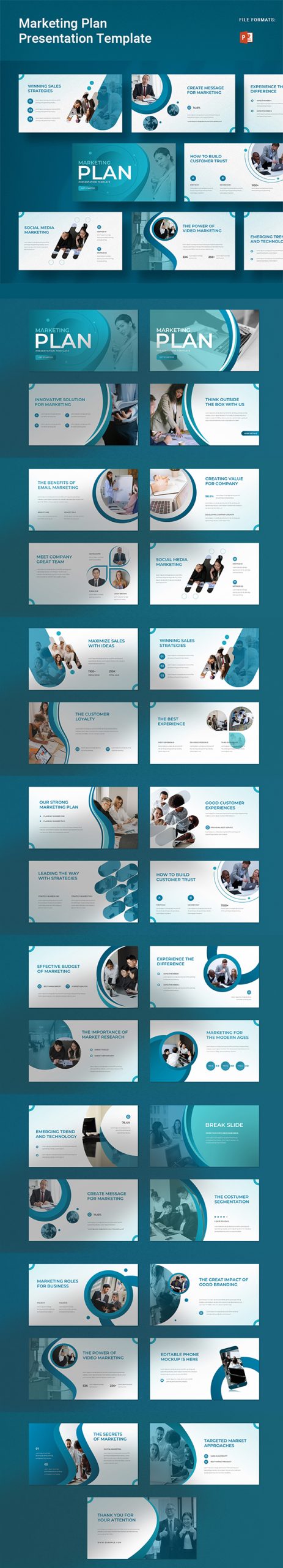 Business and Advertising and marketing Process PowerPoint Presentation Template