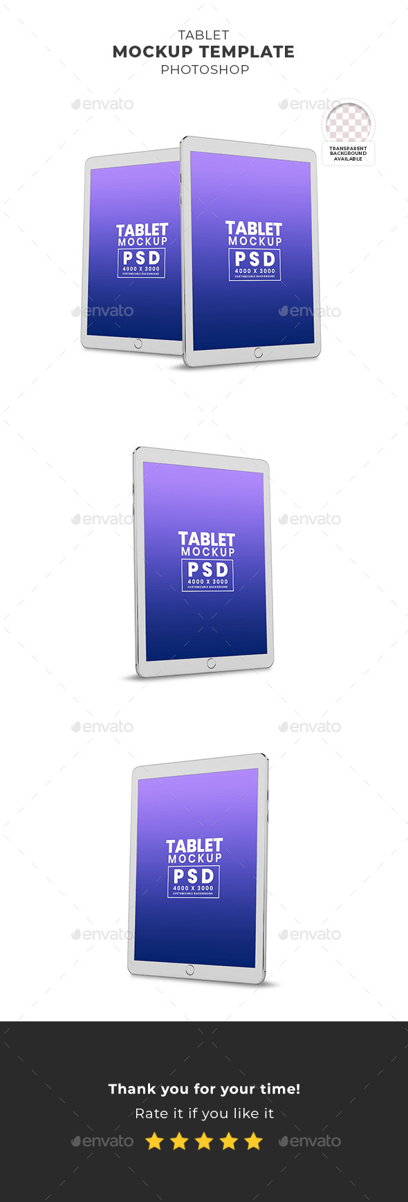 iPad Pill Mockup Template