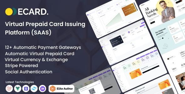 E-Card – Digital Pay as you go Card Issuing Platform | Stripe Powered (SAAS)