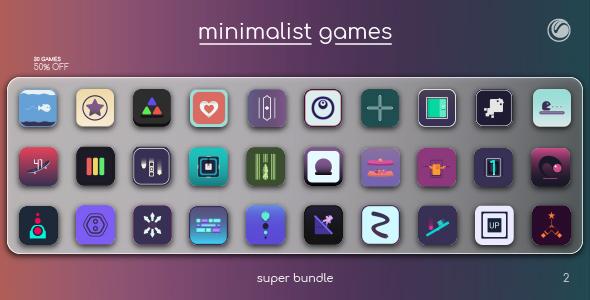 Minimalist Video games Huge Bundle 2 | HTML5 Create Video games