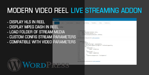 Video Reel Stay Streaming AddOn for WordPress