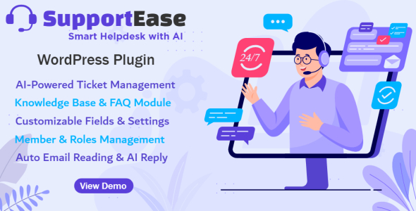 SupportEase AI – Trim Helpdesk For WordPress