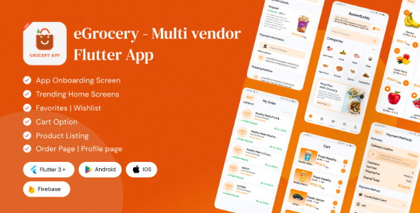 Grocery App – Grocery Supply App Flutter iOS/Android App