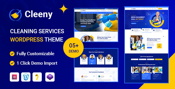 Cleeny – Cleaning Firms & Restore Firm WordPress Theme