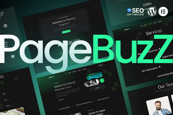 PageBuzz – Digital Firm Elementor Template Tools