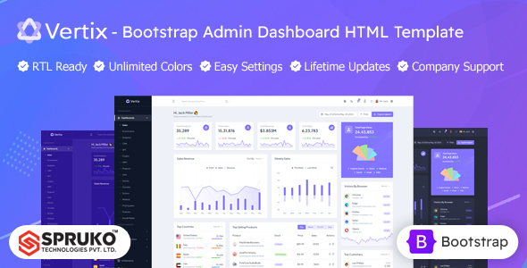 Vertix – Bootstrap Admin HTML Template Dashboard