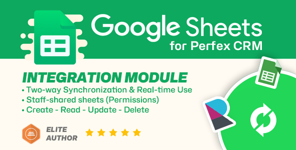 Google Sheets module for Perfex CRM – Two-formula Spreadsheets Synchronization