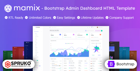 Mamix – Bootstrap HTML Admin Dashboard Template