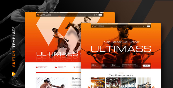 Ultimass – Sport Membership Template for Sketch