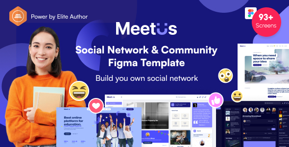 MeetUs – Social Group & Neighborhood Figma Template