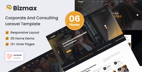 Bizmax – Firm And Consulting Business Laravel 11 Template