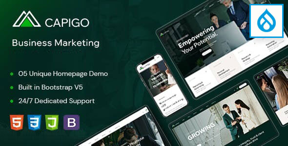 Capigo – Alternate Promoting Drupal 10 Theme