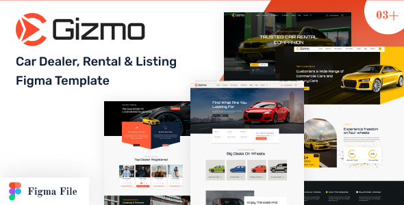 Gizmo – Car Vendor, House & Itemizing Figma Template