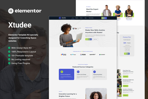 Xtudee – On-line Course Elementor Template Equipment