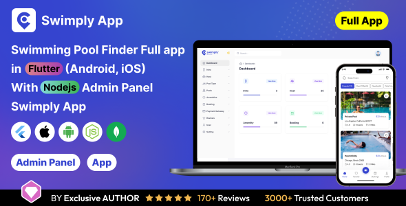 Swimpro: Win Swimming Pool Fleshy app in Flutter with NodeJs Backend | SwimFinder App