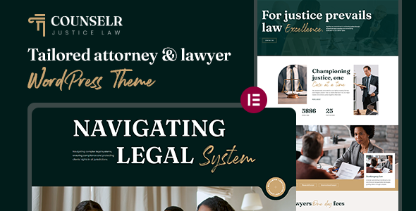 Counselr – Licensed expert & Lawyer WordPress Theme