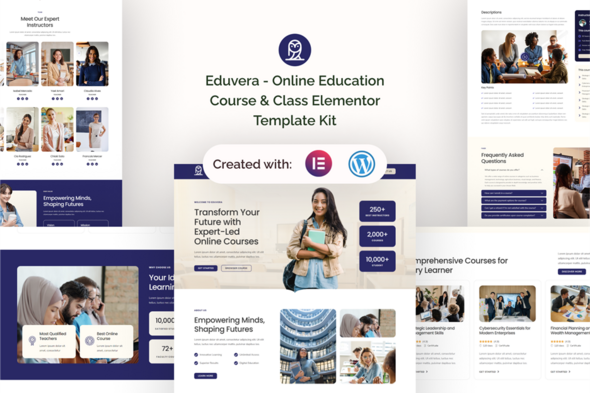 Eduvera – On-line Training Course & Class Elementor Template Tools