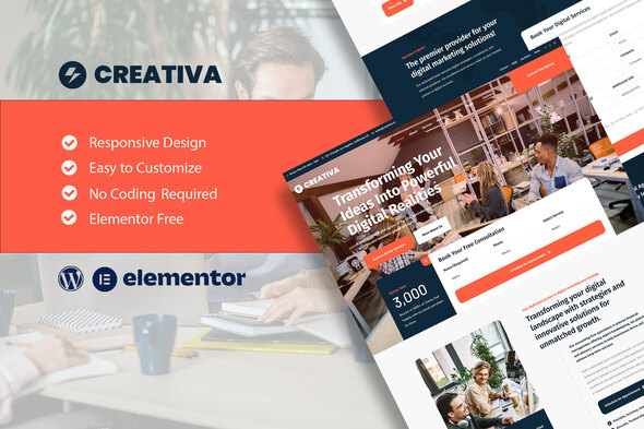 Creativa – Digital Company Elementor Template Tools