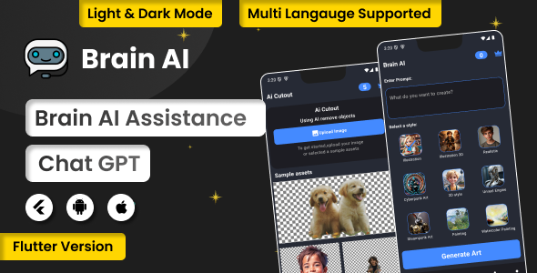 Mind Ai – ChatGPT | Flutter Android/iOS Plump Utility | Artwork Generator | ADMOB | Premium Realizing